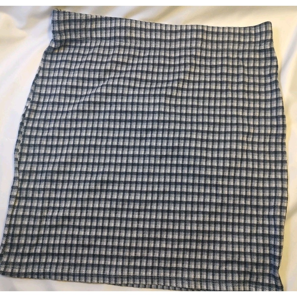 Womens Plaid Pencil Mini Skirt M Tan Y2K‎ Retro Preppy Academia Office Siren